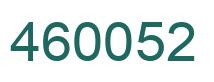 Number 460052 green image