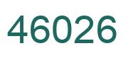 Number 46026 green image
