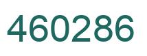 Number 460286 green image