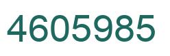 Number 4605985 green image