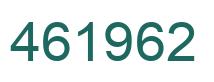 Number 461962 green image