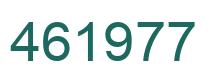 Number 461977 green image