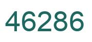 Number 46286 green image