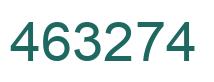 Number 463274 green image