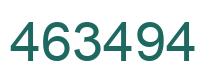 Number 463494 green image