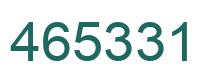 Number 465331 green image