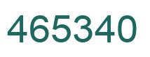 Number 465340 green image