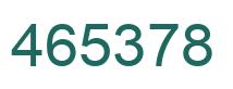 Number 465378 green image