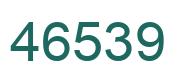 Number 46539 green image