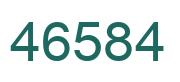 Number 46584 green image
