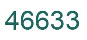 Number 46633 green image