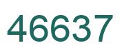 Number 46637 green image