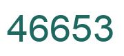 Number 46653 green image
