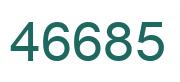 Number 46685 green image
