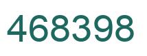 Number 468398 green image