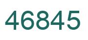 Number 46845 green image