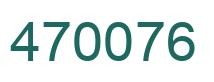 Number 470076 green image