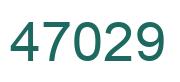 Number 47029 green image
