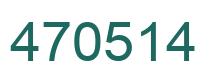 Número 470514 imagen verde