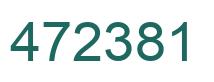 Number 472381 green image