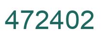 Number 472402 green image