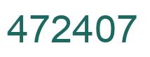 Number 472407 green image