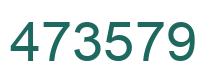 Number 473579 green image