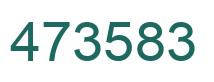 Number 473583 green image