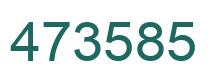 Number 473585 green image