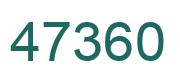 Number 47360 green image