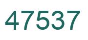 Number 47537 green image