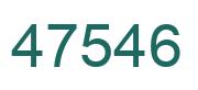 Number 47546 green image