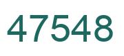Number 47548 green image