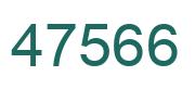Number 47566 green image