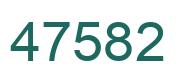Number 47582 green image