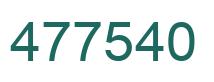 Number 477540 green image
