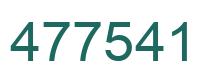 Number 477541 green image