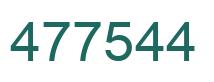 Number 477544 green image