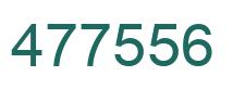 Number 477556 green image
