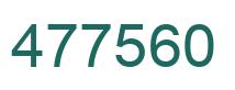 Number 477560 green image