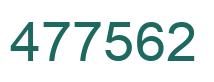 Number 477562 green image