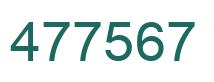 Number 477567 green image