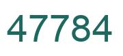 Number 47784 green image