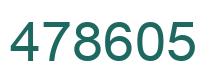 Number 478605 green image