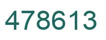 Number 478613 green image