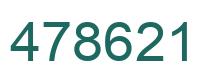 Number 478621 green image