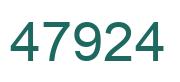 Number 47924 green image