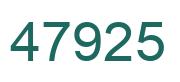 Number 47925 green image