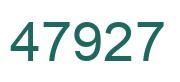 Number 47927 green image