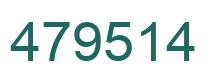 Number 479514 green image